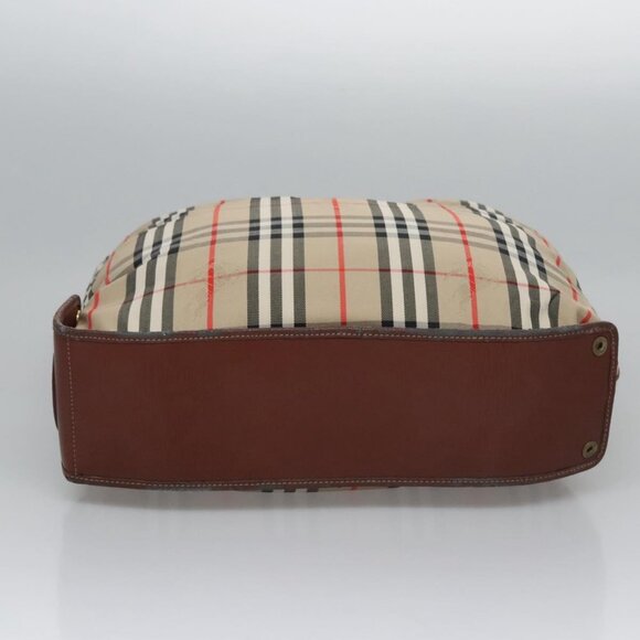 Burberrys Nova Check Hand Bag Canvas Beige Auth - Picture 9 of 16